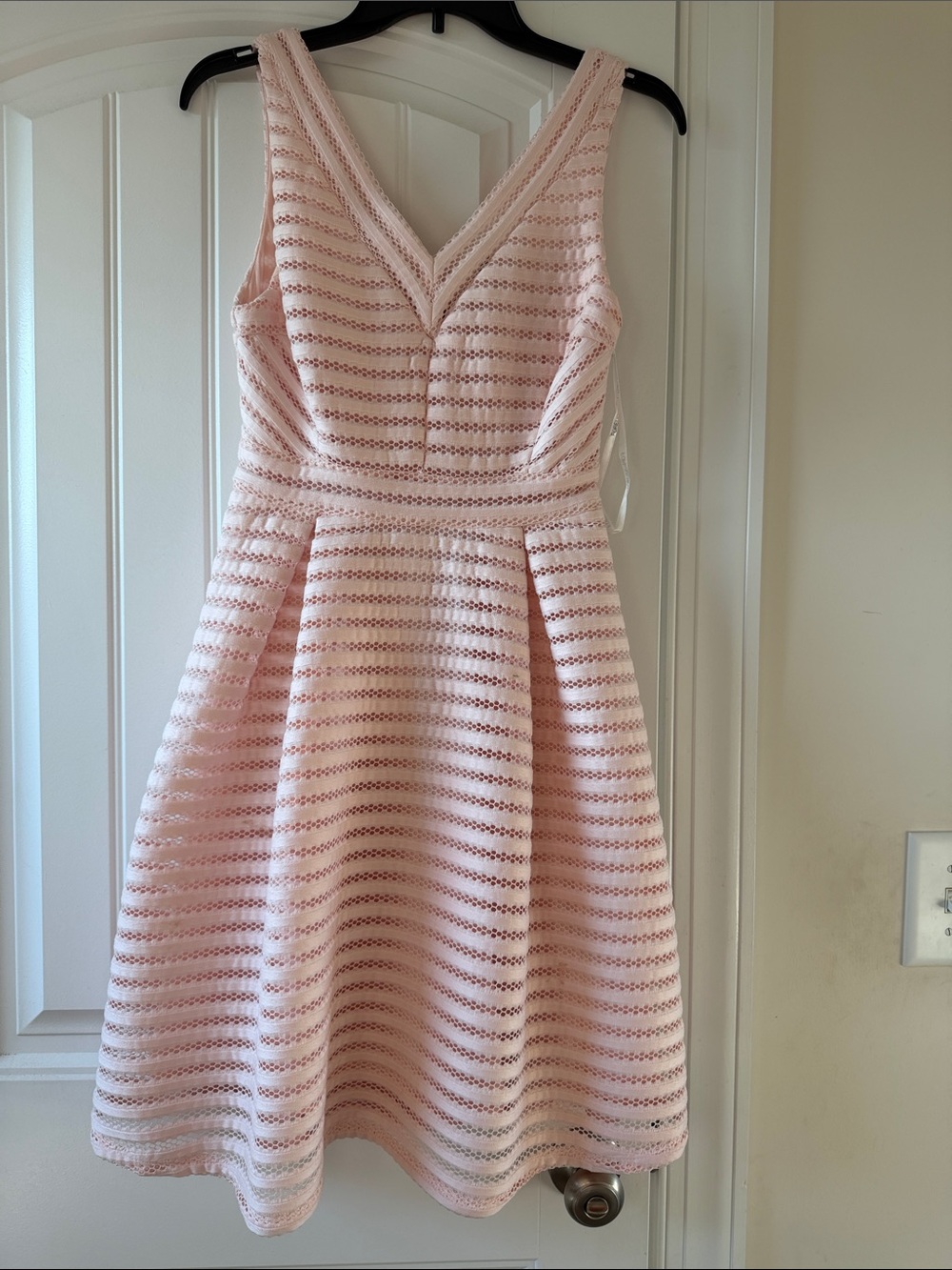Forever New Pale Pink V-Neck Fit & Flare Dress